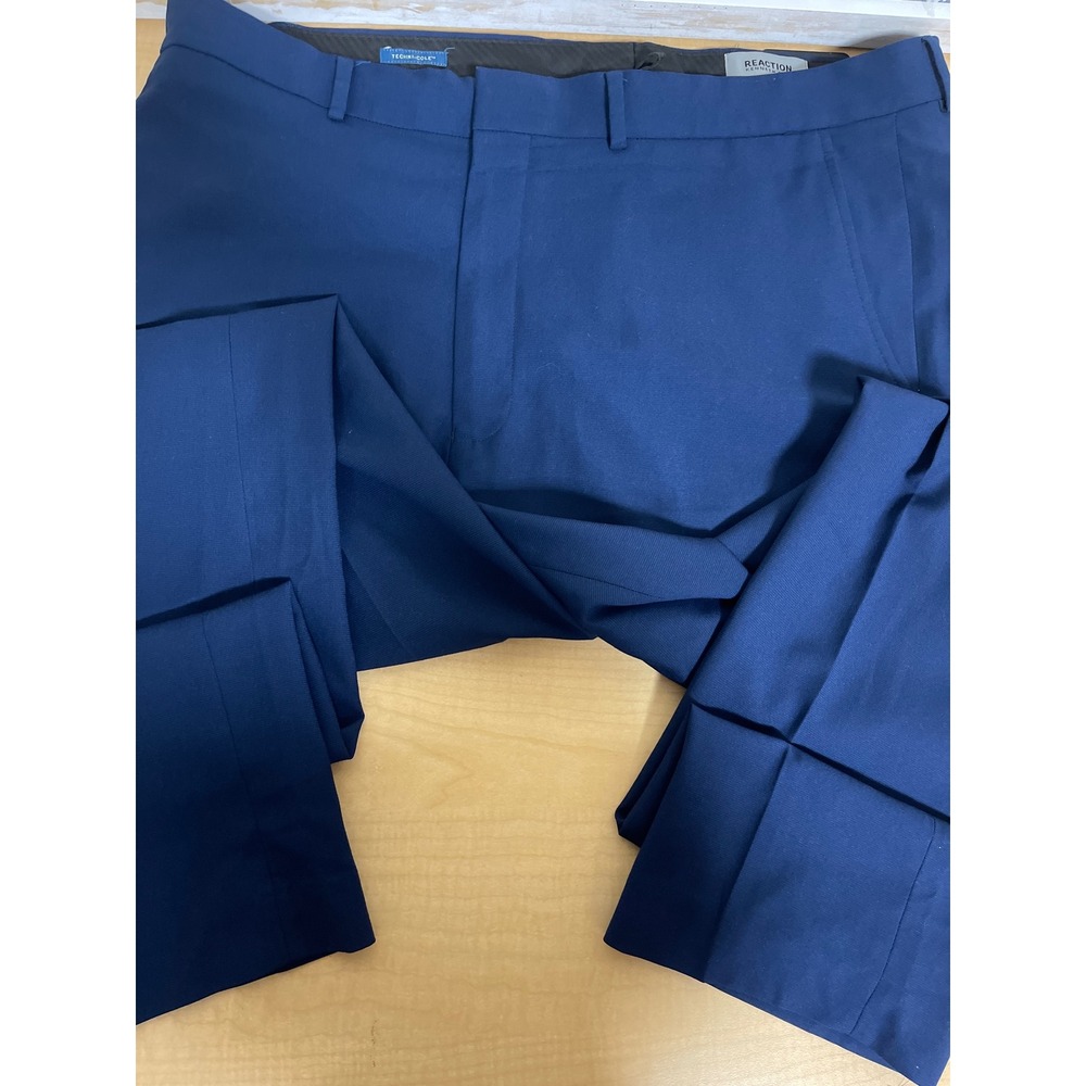 Kenneth Cole Reaction Techni-Cole Navy Blue Dress Pants 38x34 LR6209